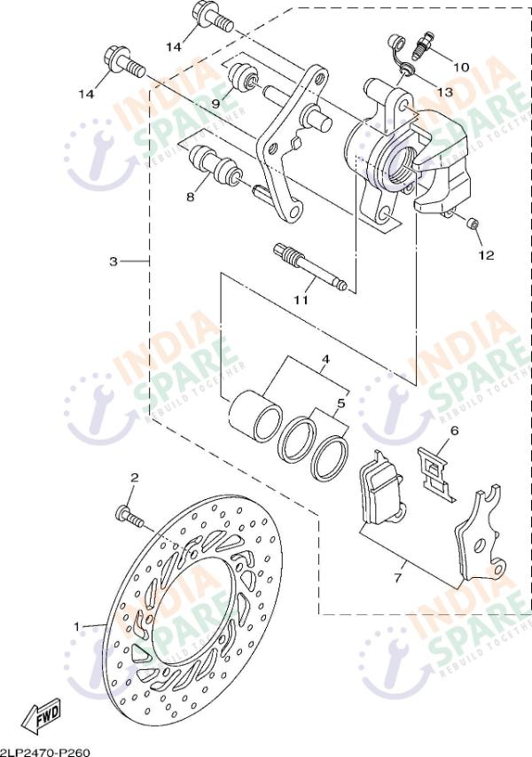 FRONT BRAKE & CALIPER